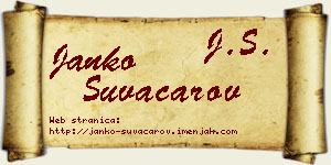 Janko Suvačarov vizit kartica